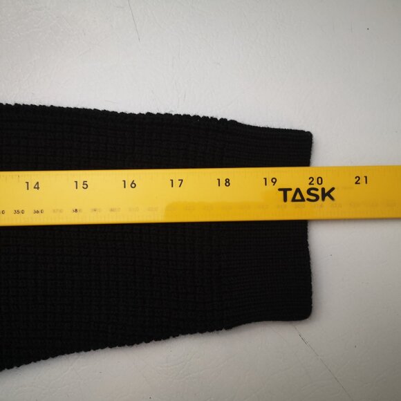 Kersh Ladies Size XXL Black Waffle Knit Merino Wool Blend Round Neck Sweater - Picture 8 of 9